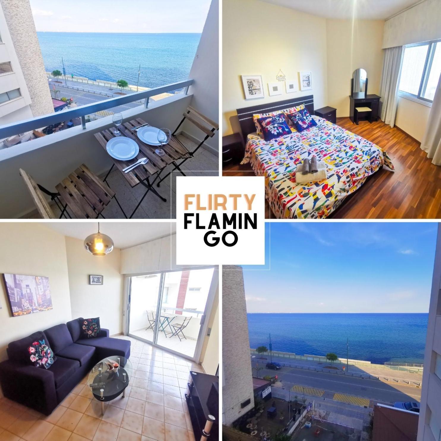 Flirty Flamingo Seaview Seafront Apartment Lárnaka Eksteriør bilde